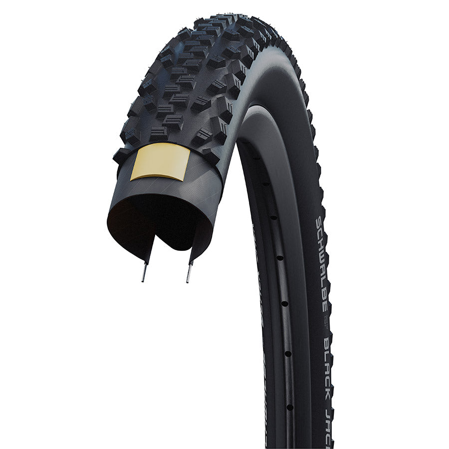 Schwalbe, Black Jack, Tire, 26''x2.10, Wire, Clincher, SBC, K-Guard, 50TPI, Black