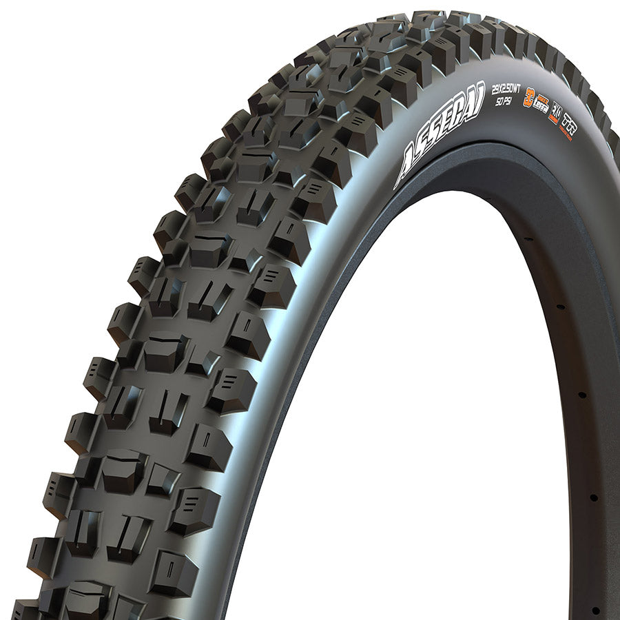 Maxxis, Assegai, Mountain Tire, 29''x2.50, Folding, Tubeless Ready, 3C Maxx Grip, DH, 120x2TPI, Black