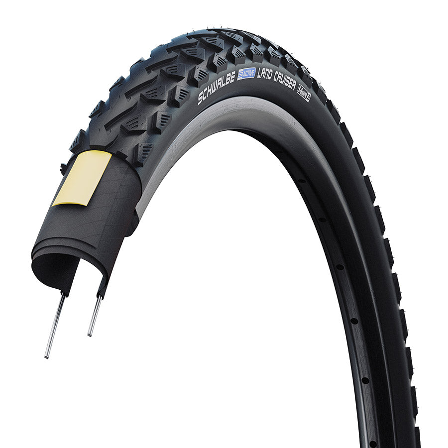 Schwalbe, Land Cruiser, Hybrid Tire, 24''x1.75, Wire, Clincher, SBC, K-Guard, 50TPI, Black