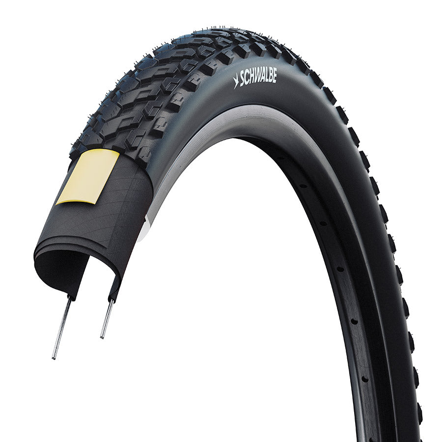 Schwalbe, Land Cruiser, Hybrid Tire, 26''x1.75, Wire, Clincher, SBC, K-Guard, 50TPI, Black