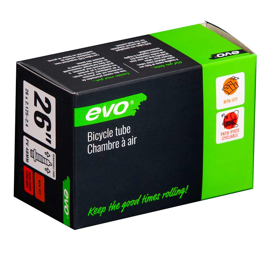 EVO, Presta, Tube, Length: 48mm, 26'', 1.25-1.75