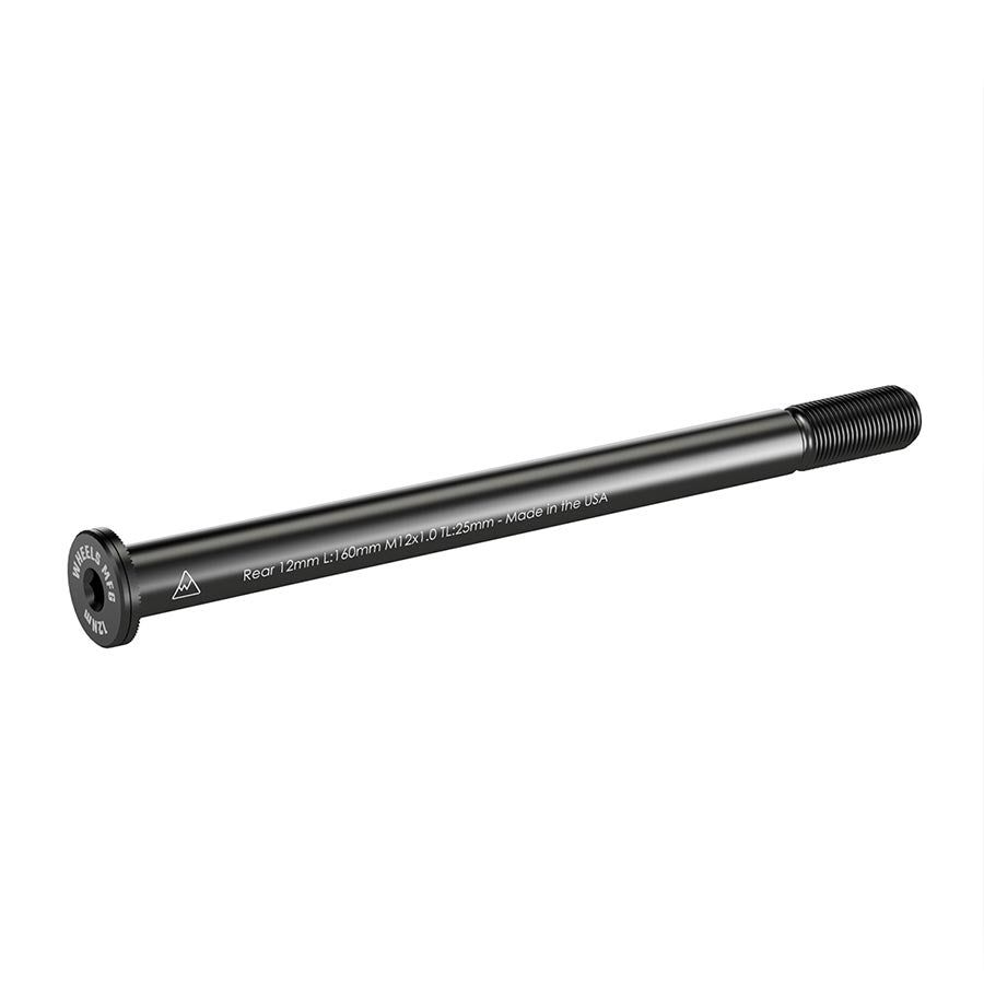 Wheels Manufacturing, Rear 12mm Thru Axle, Thru Axle, Rear, Length: 160mm, Thread Length: 25mm, Thread Pitch: M12x1.00