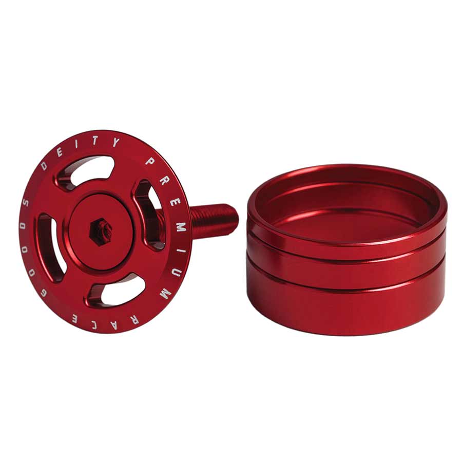 Deity, Crosshair, Topcap and headset spacers, 1-1/8'', Black
