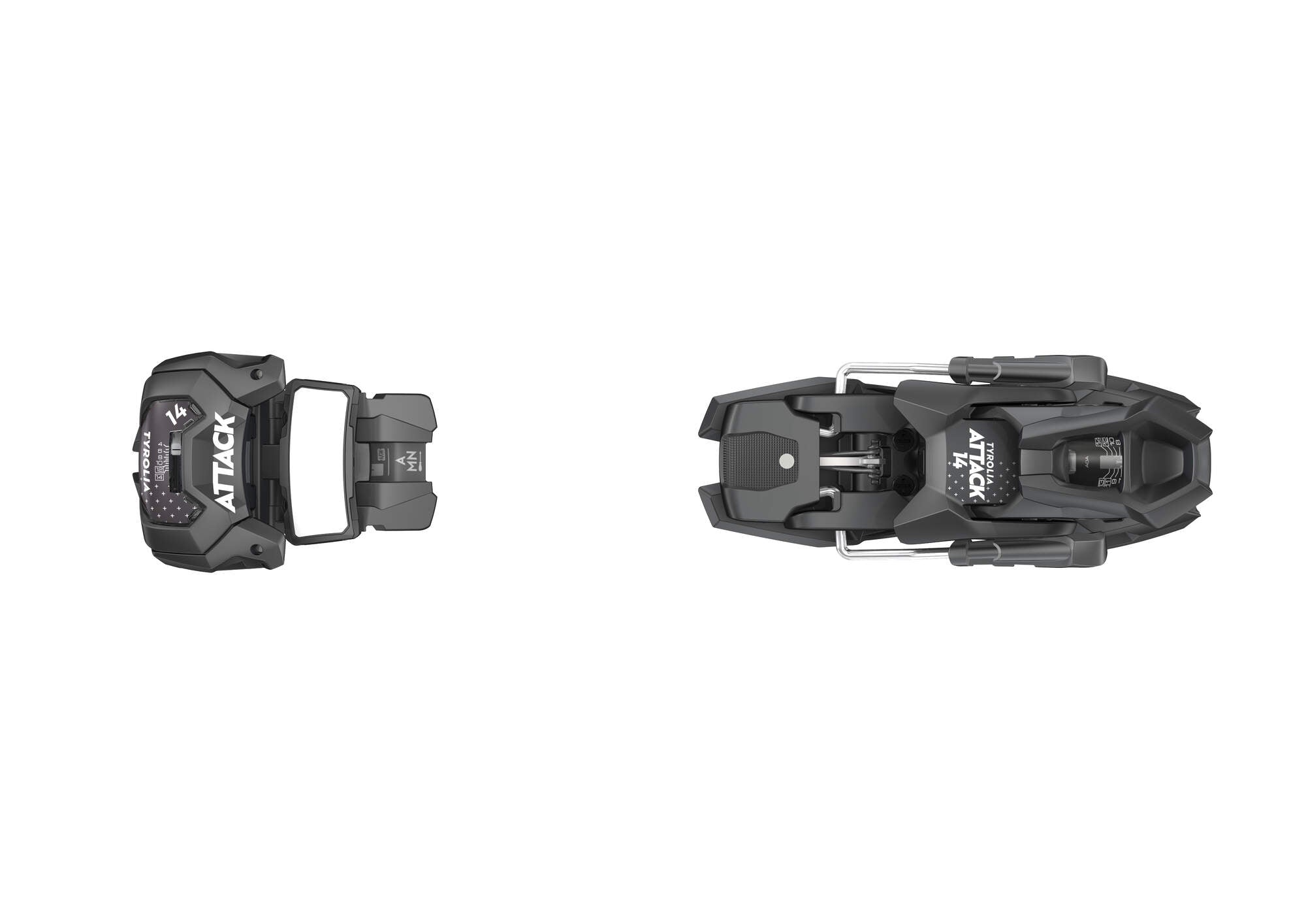 Tyrolia Attack 14 MN Ski Bindings - No Brake Solid Black