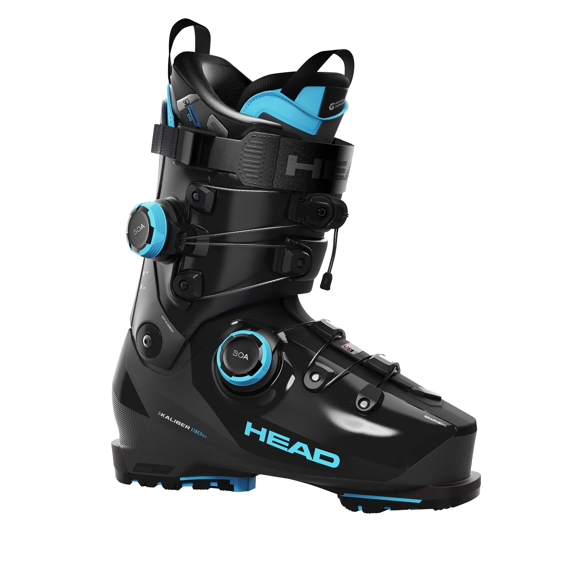 HEAD Kaliber 130 MV GW BOA2 Ski Boots - Black/Speedblue