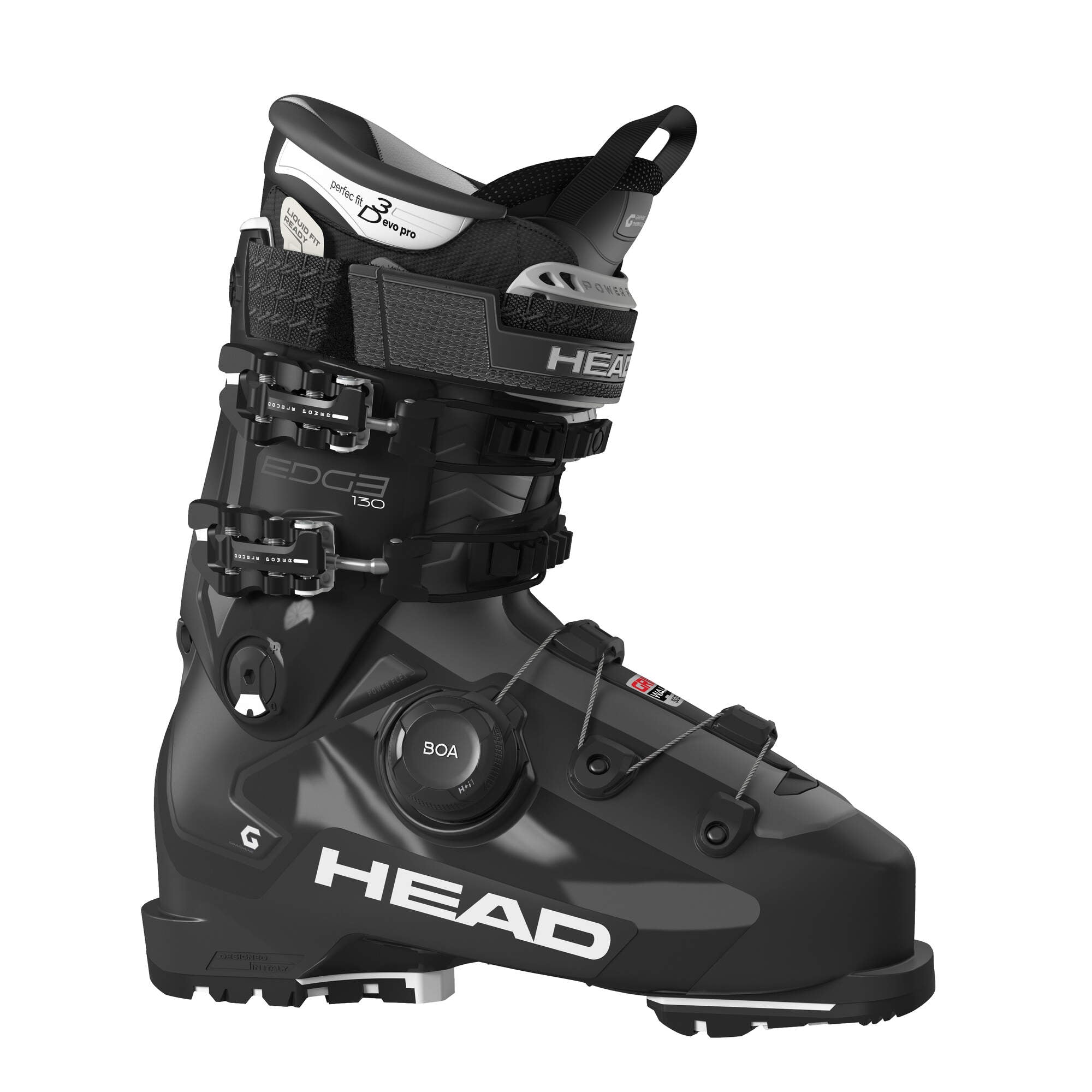 HEAD Edge 130 HV GW BOA Ski Boots - Black/White