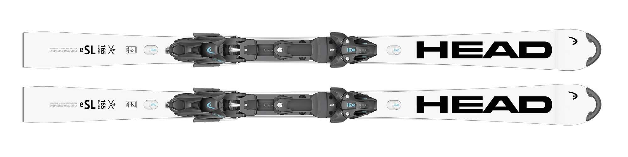 HEAD WCR e-SL Rebel FIS SW RP WCR 14 Race Skis - White/Black