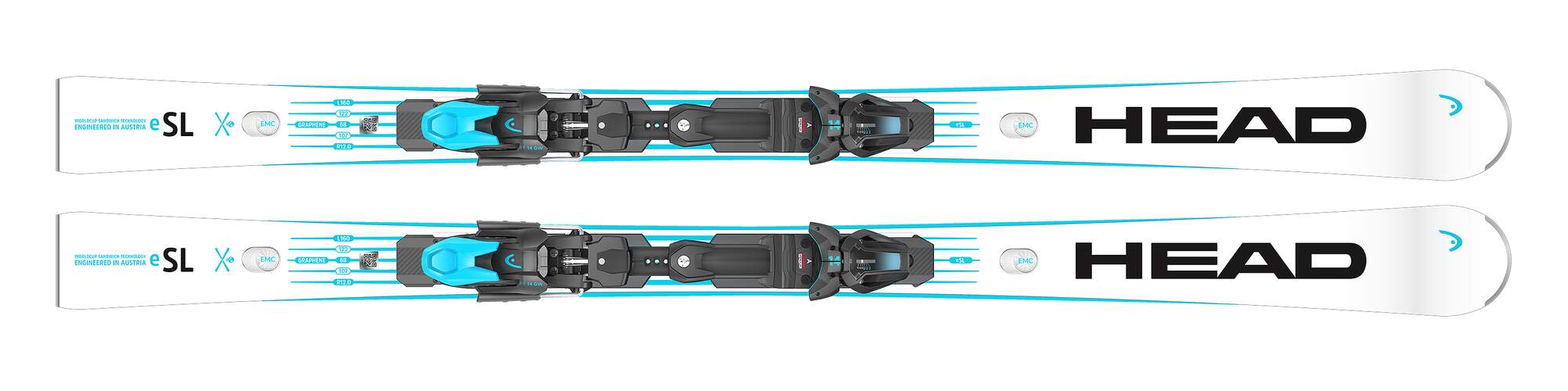 HEAD WC Rebels e-SL RP Race Skis + Freeflex 11 GW Bindings