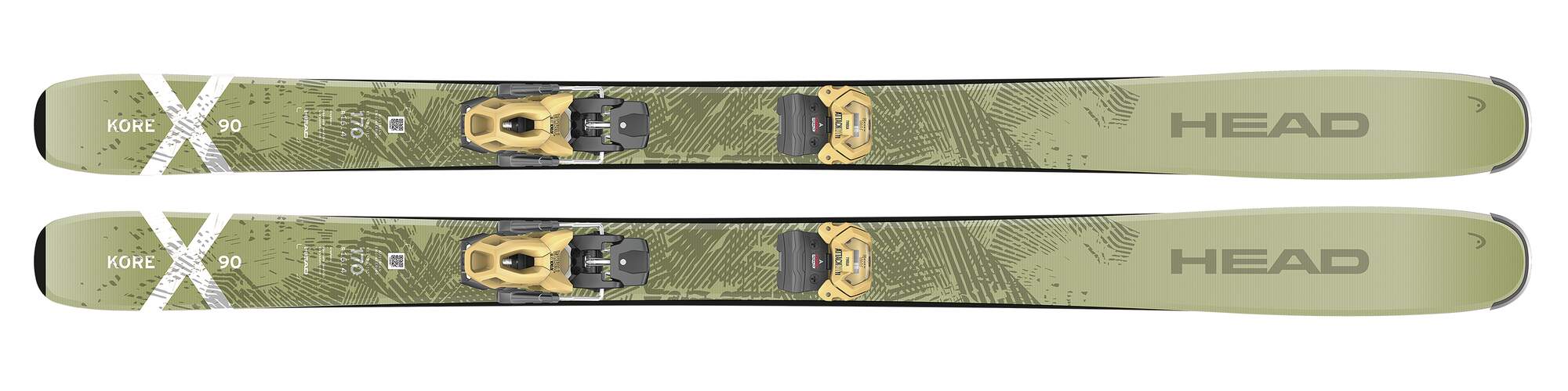 HEAD Kore X 90 Skis + Attack LYT 11 GW Bindings