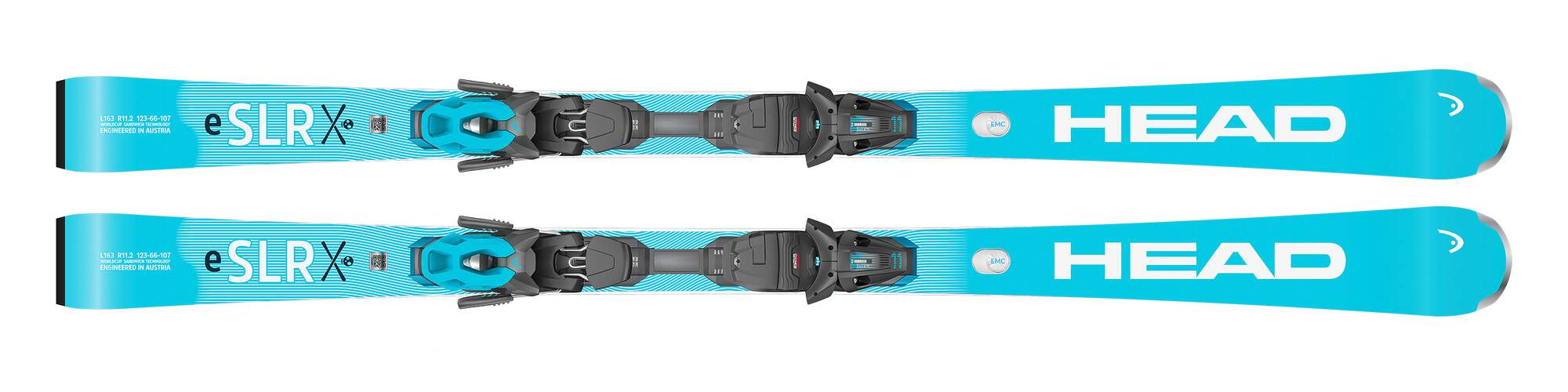 HEAD WC Rebels e.SLR Race Skis + PR 11 GW Bindings (156–170 cm)