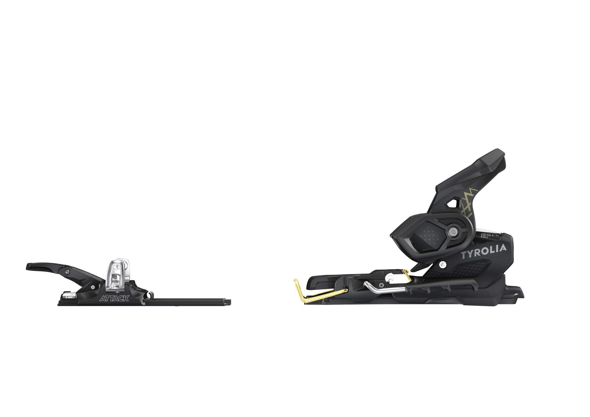 Tyrolia Attack Hybrid 14 MN/PT Ski Bindings - 130 mm Solid Black/Gold