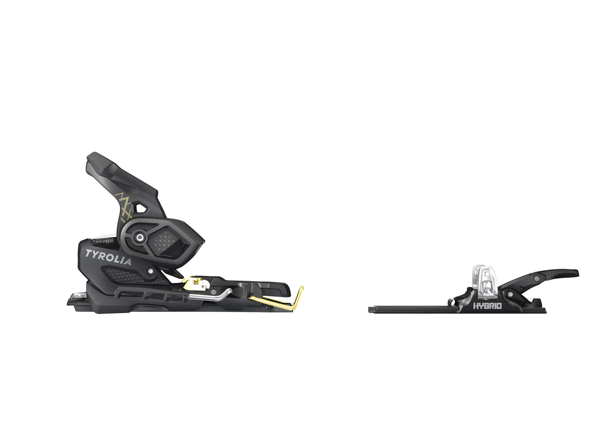 Tyrolia Attack Hybrid 14 MN/PT Ski Bindings - 110 mm Solid Black/Gold