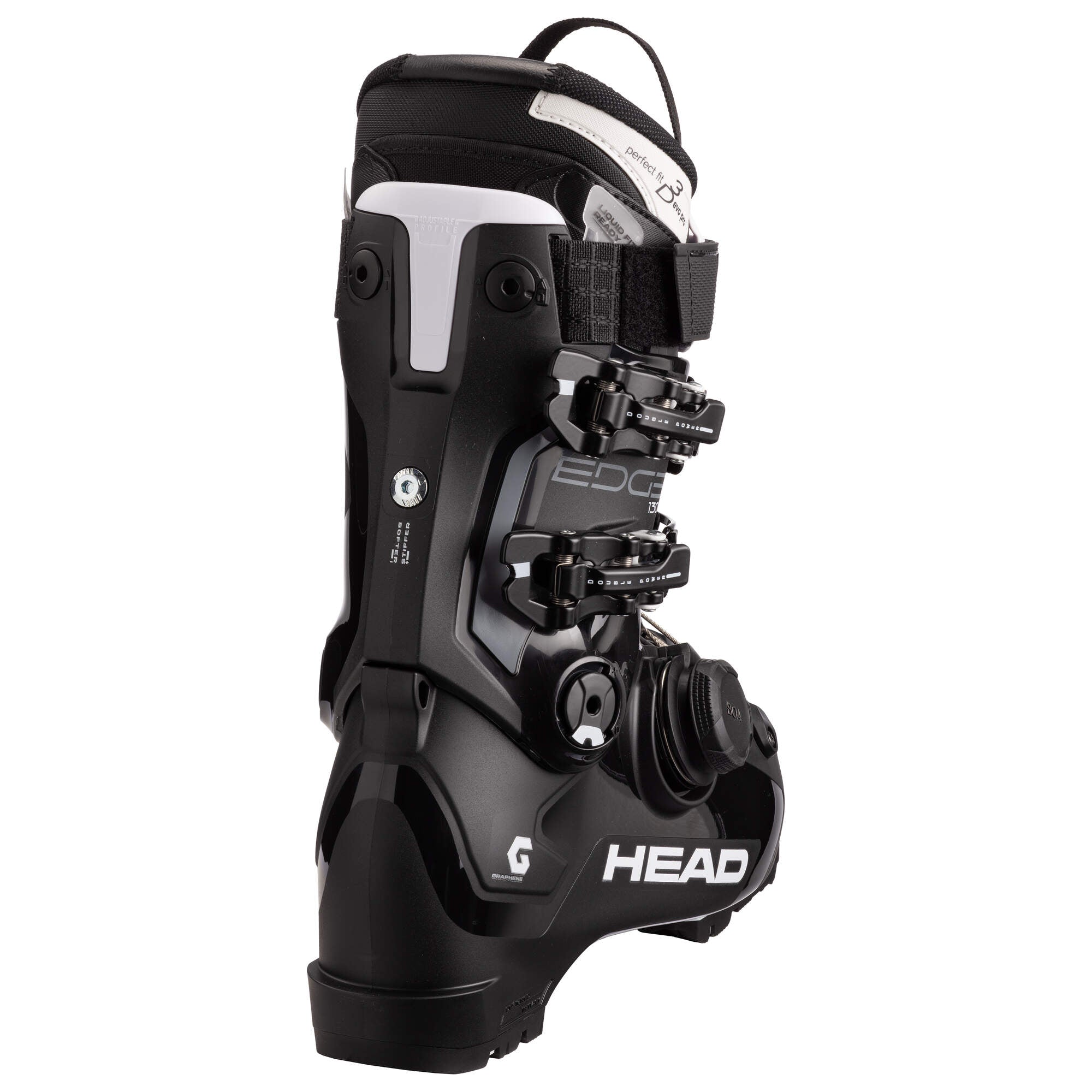 HEAD Edge 130 HV GW BOA Ski Boots - Black/White