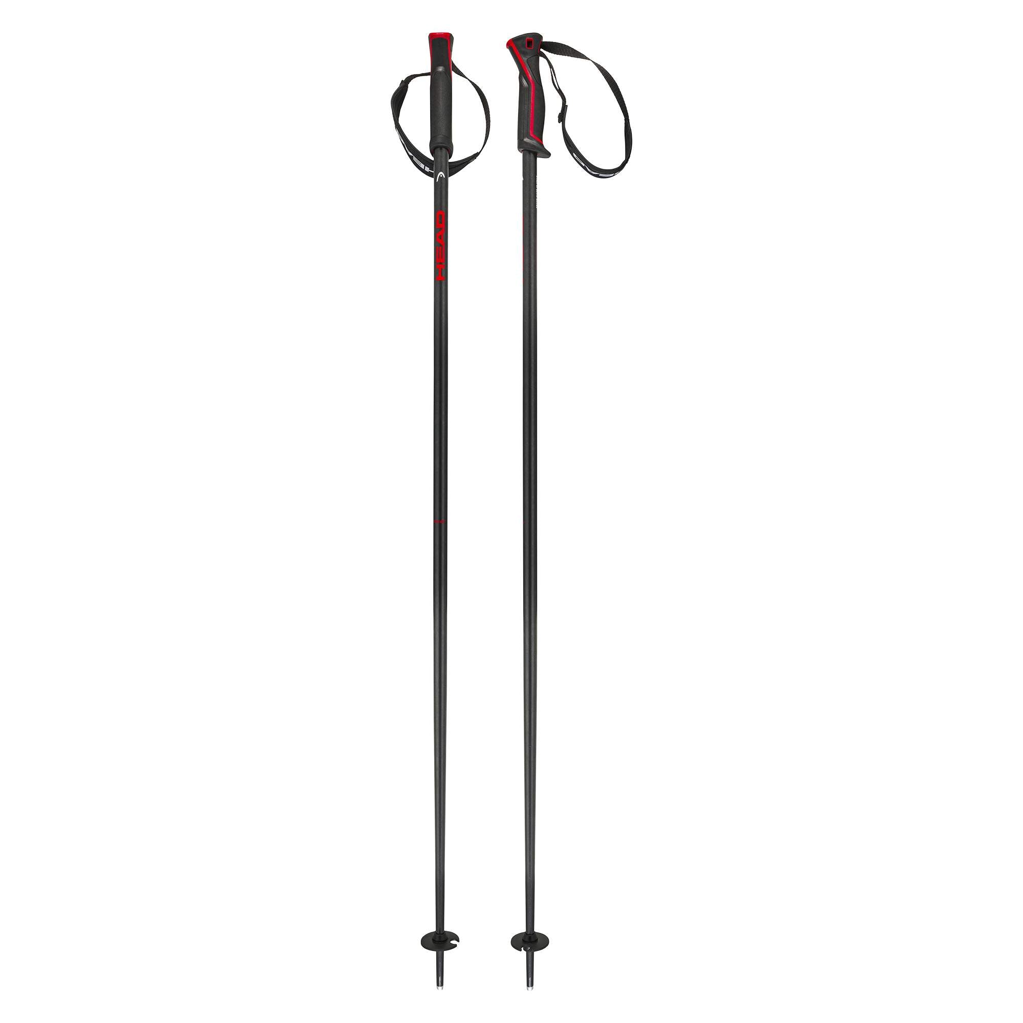 HEAD Frontside Ski Poles - Black Red