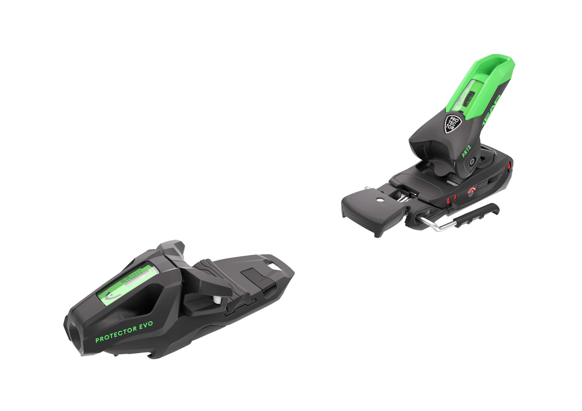 HEAD Protector Evo PR 13 GW Ski Bindings - 85 mm Matte Black/Green