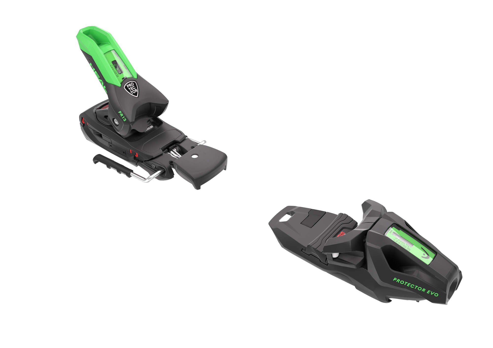 HEAD Protector Evo PR 13 GW Ski Bindings - 85 mm Matte Black/Green