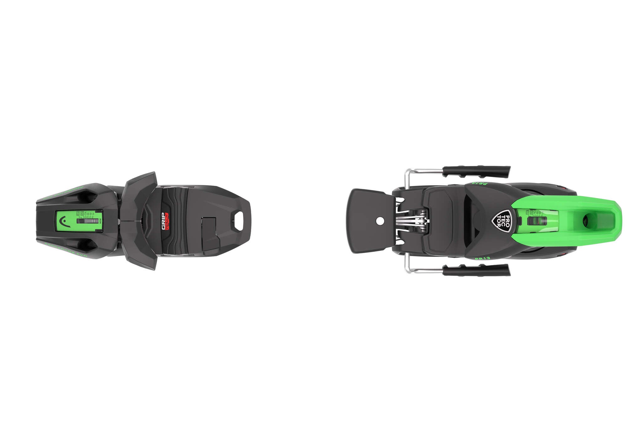HEAD Protector Evo PR 13 GW Ski Bindings - 85 mm Matte Black/Green