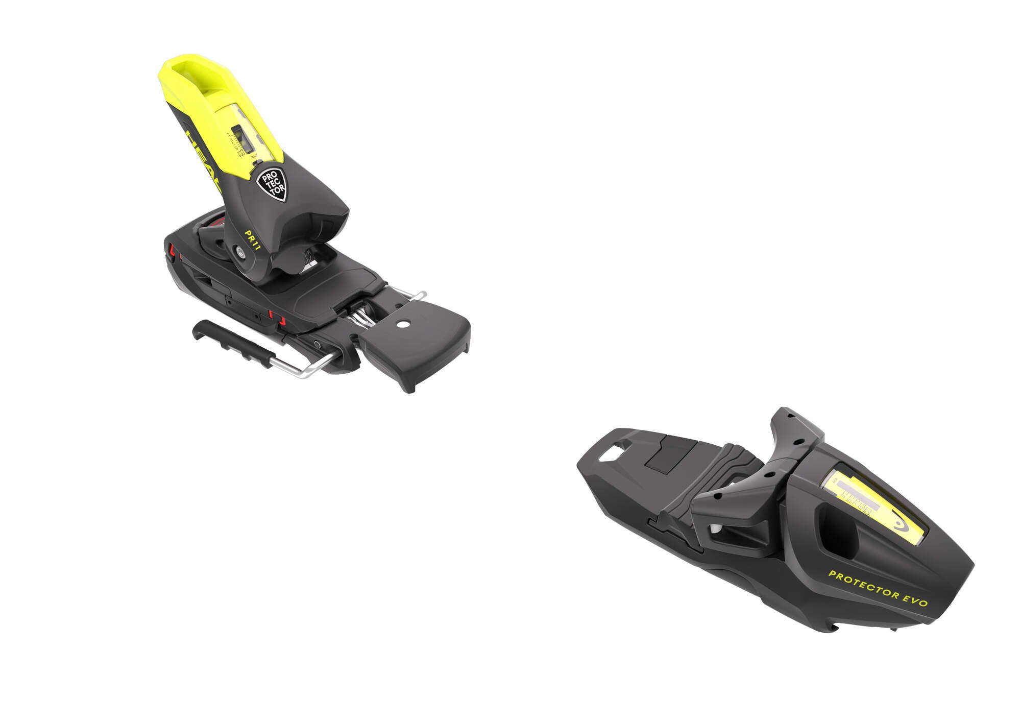 HEAD Protector Evo PR 11 GW Ski Bindings - 85 mm Matte Black/Yellow