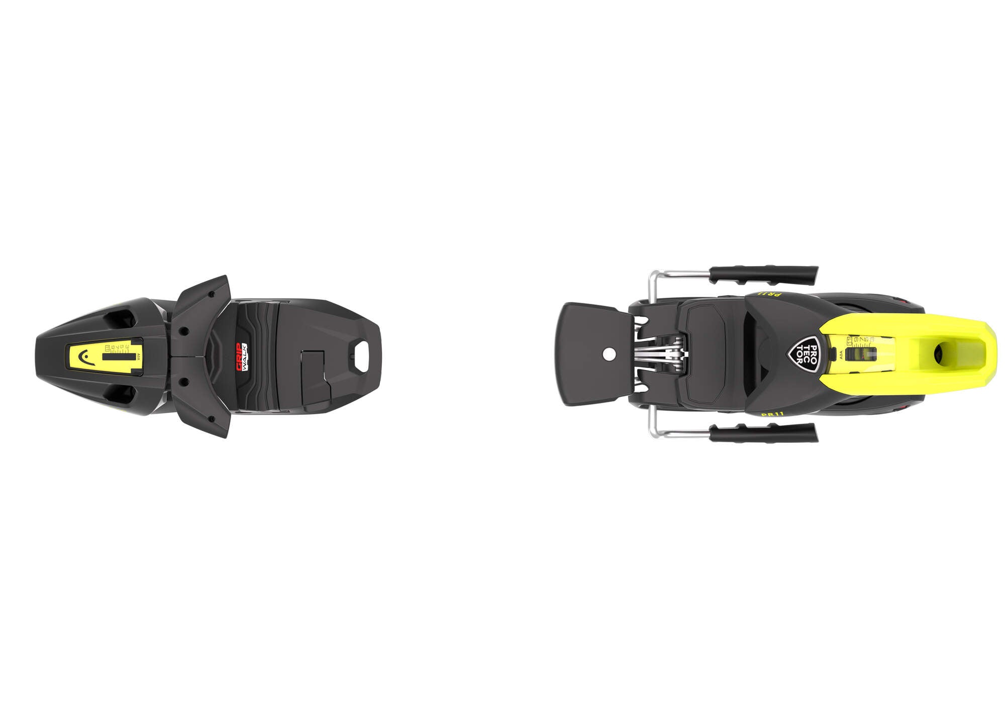 HEAD Protector Evo PR 11 GW Ski Bindings - 85 mm Matte Black/Yellow