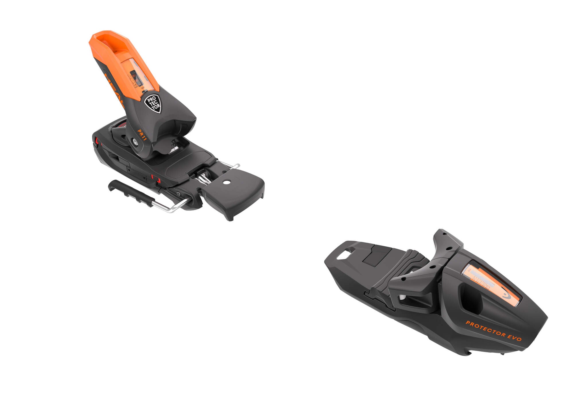 HEAD Protector Evo PR 11 GW Ski Bindings - 95 mm Matte Black/Orange