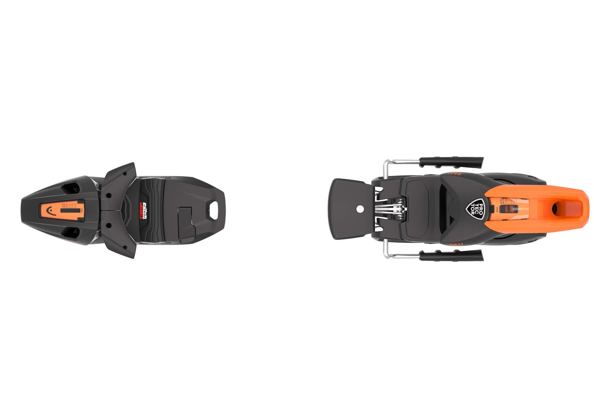 HEAD Protector Evo PR 11 GW Ski Bindings - 95 mm Matte Black/Orange