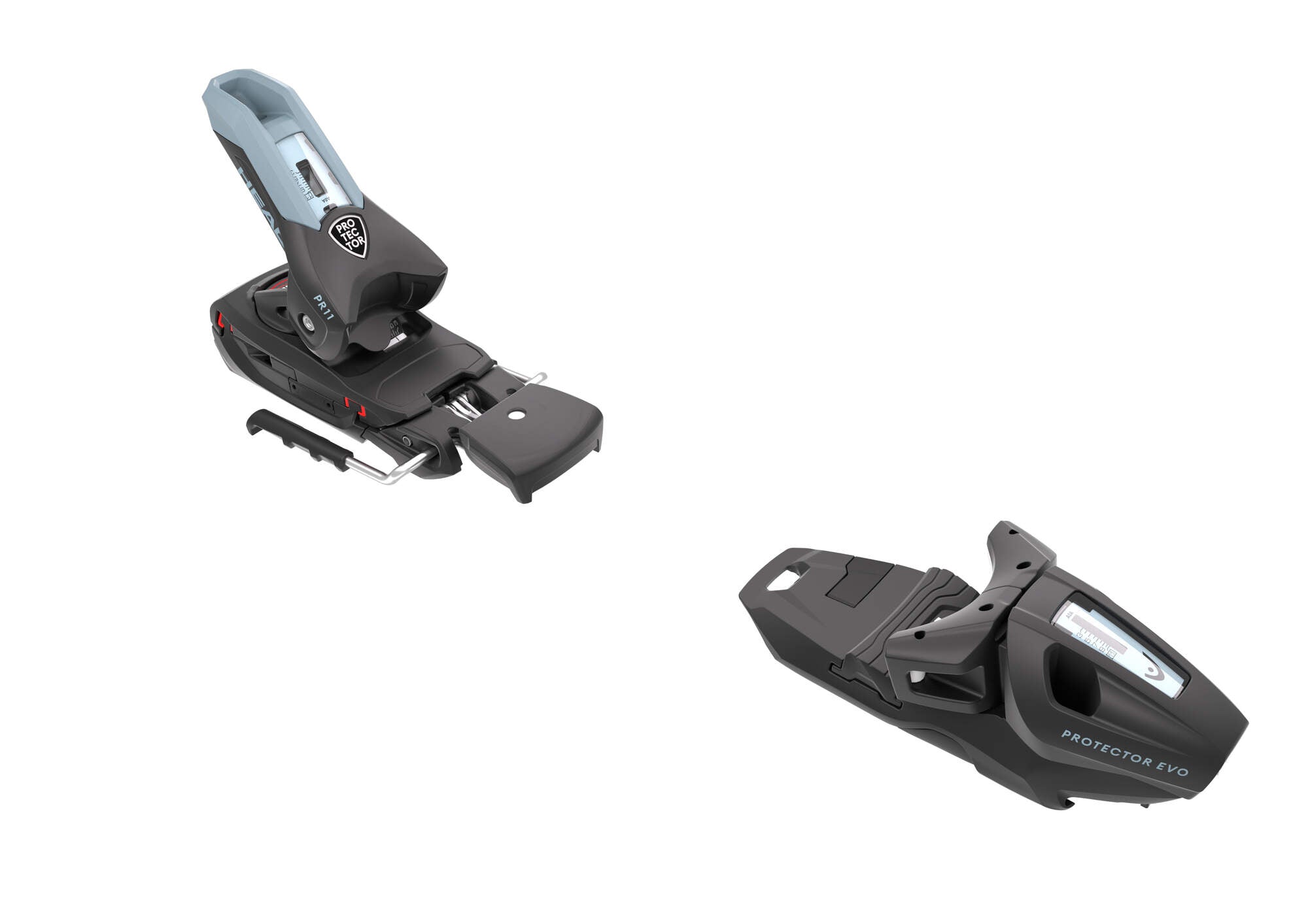HEAD Protector Evo PR 11 GW Ski Bindings - 85 mm Matte Black/Light Blue