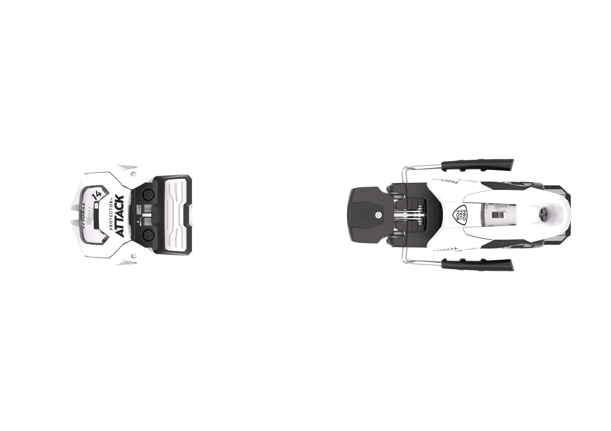 Tyrolia Protector+ Attack 14 GW Ski Bindings - 110 mm Matte White