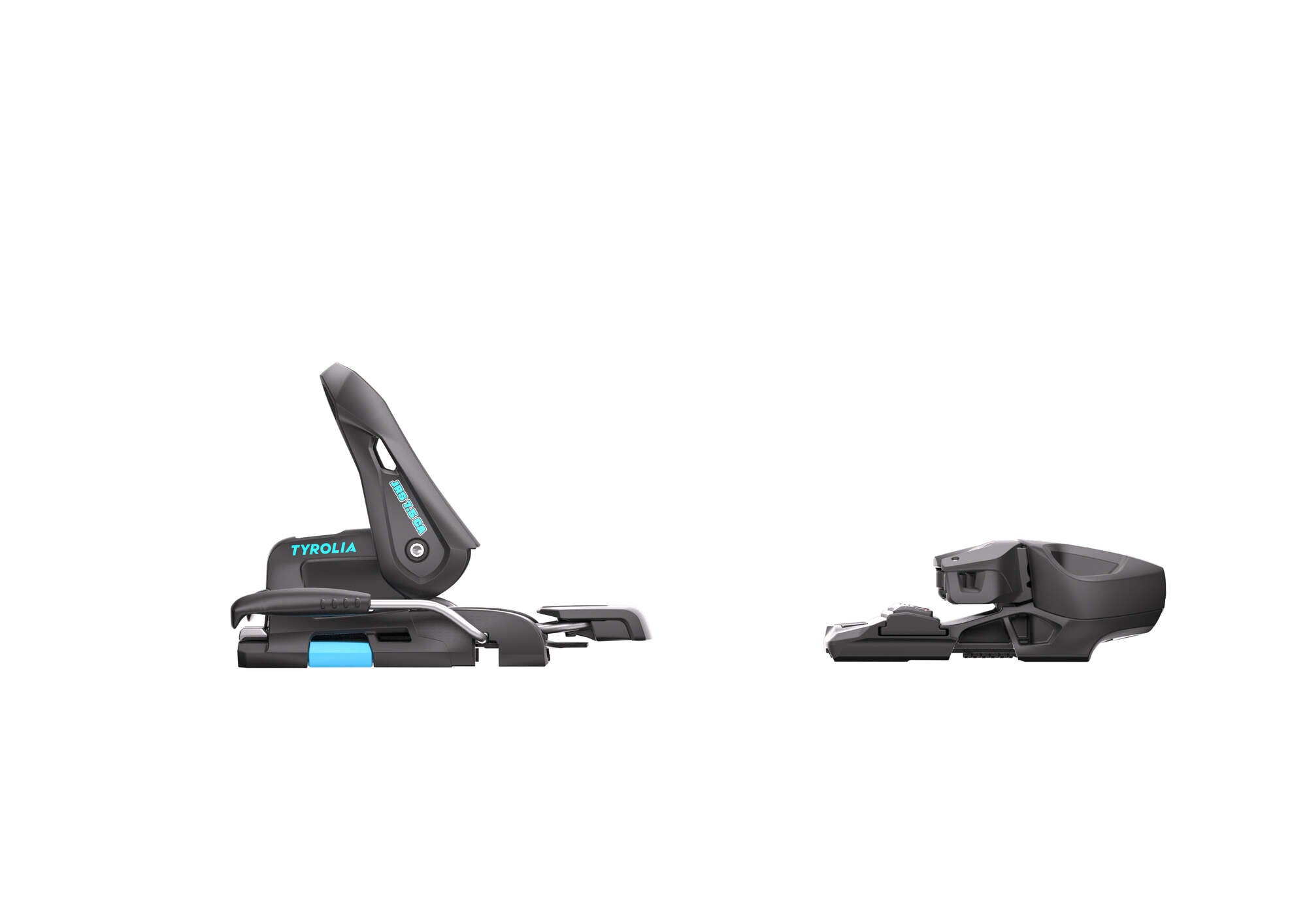 Tyrolia JRS 7.5 GW CA Junior Ski Bindings - 78 mm Solid Black/Speed Blue