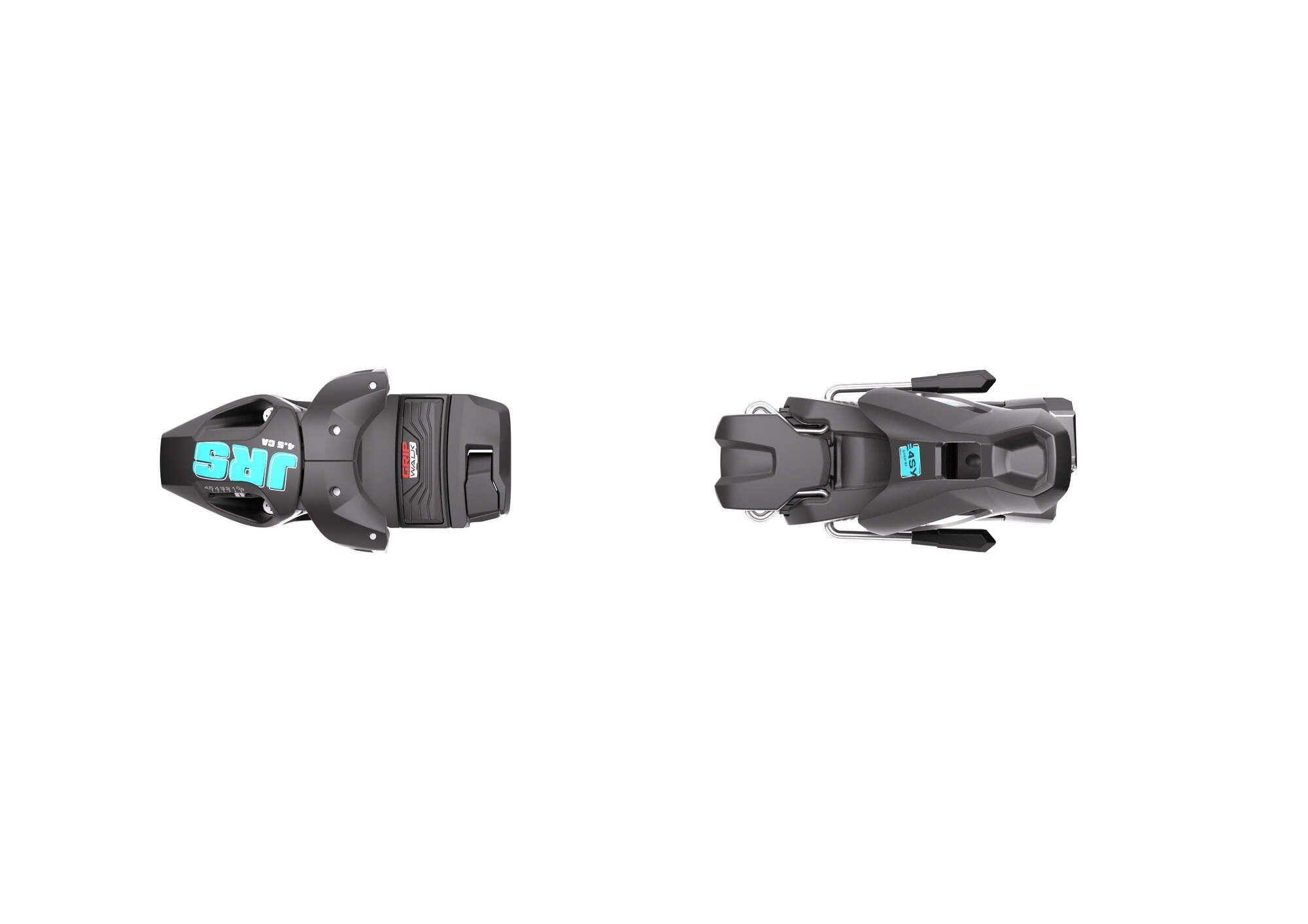 Tyrolia JRS 4.5 GW CA Junior Ski Bindings - 80 mm Solid Black/Speed Blue