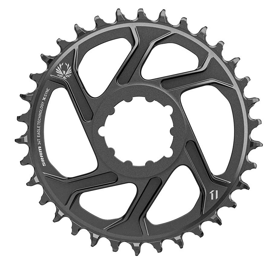 SRAM, X-SYNC 2 Steel 3mm, Chainring, Teeth: 34, Speed: 11/12, BCD: Direct Mount, Single, Steel, Black