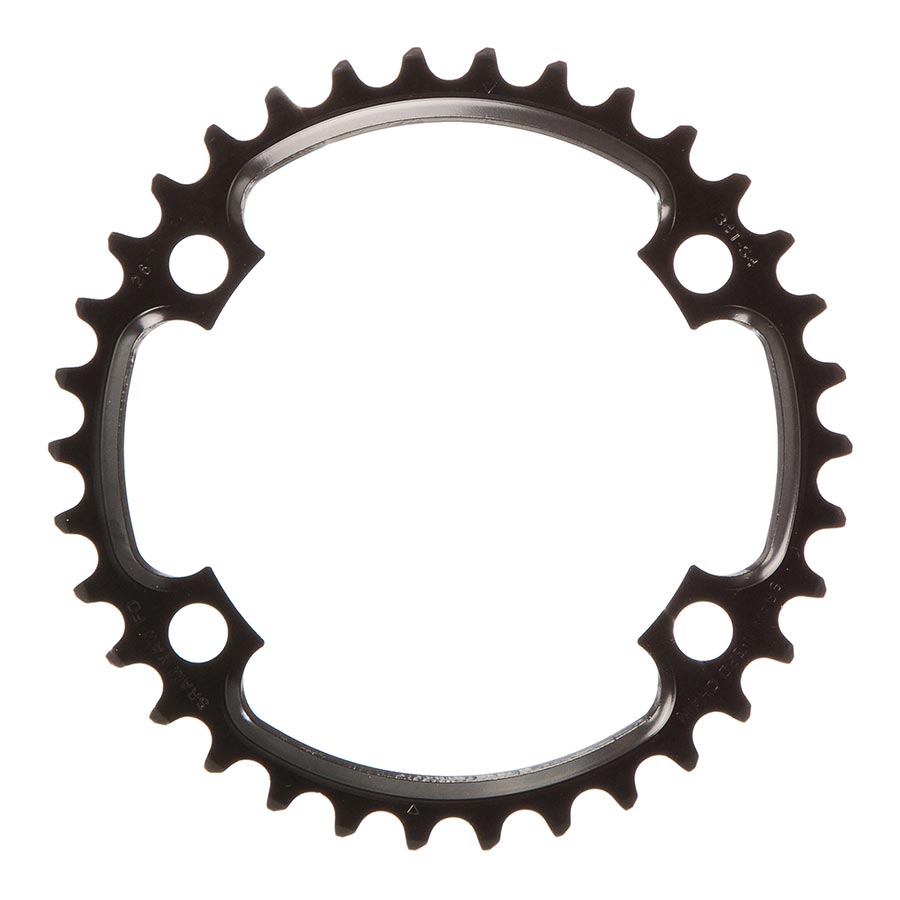 SRAM, Road 110mm Asymmetrical, Chainring, Teeth: 46, Speed: 11, BCD: 110, Bolts: 4, Outer, Aluminum, Black