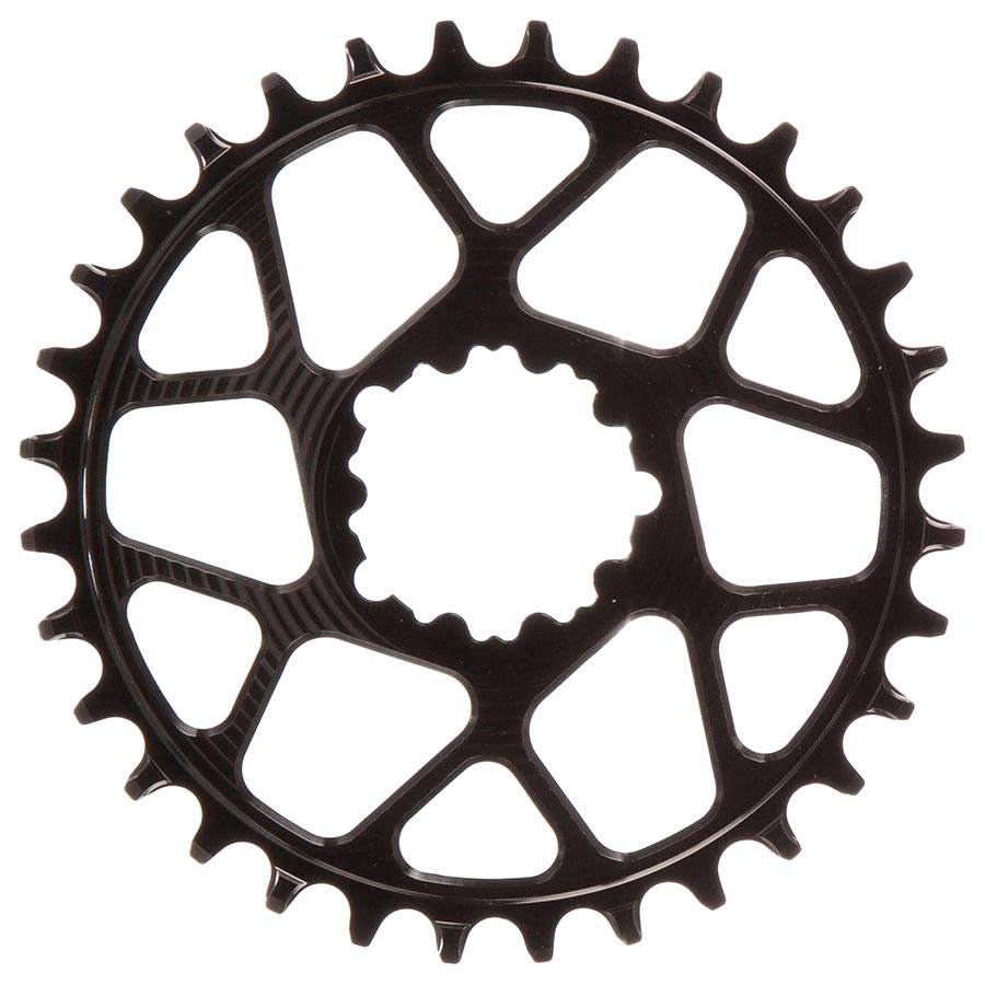 Works Components, SRAM GXP Direct Mount, Chainring, Teeth: 32, Speed: 12, BCD: Direct Mount SRAM 3 Bolt, Front, 7075-T6 Aluminum, Black