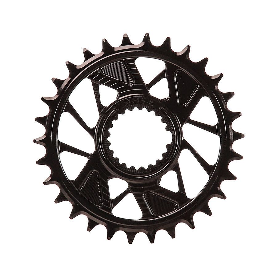 Wheels Manufacturing, Shimano DM T-Type Outboard, Chainring, Teeth: 28, Speed: 12, BCD: Direct Mount Shimano, Single, 7075 Aluminum, Black