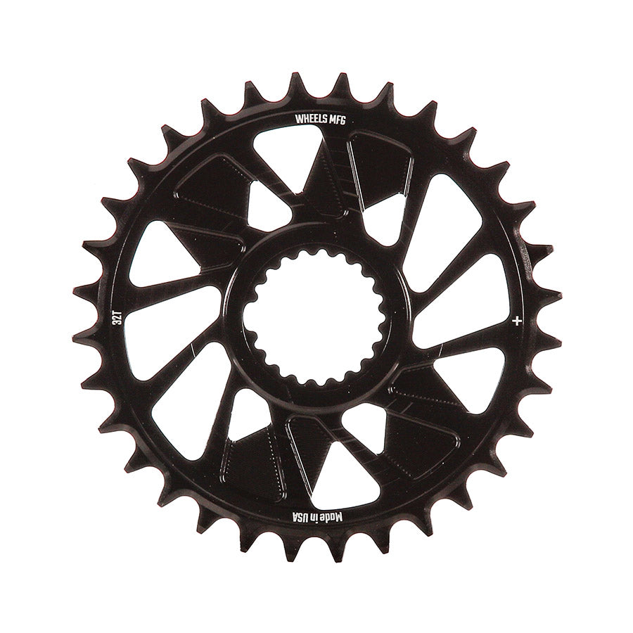Wheels Manufacturing, Shimano DM HG+ Outboard, Chainring, Teeth: 28, Speed: 12, BCD: Direct Mount Shimano, Single, 7075 Aluminum, Black
