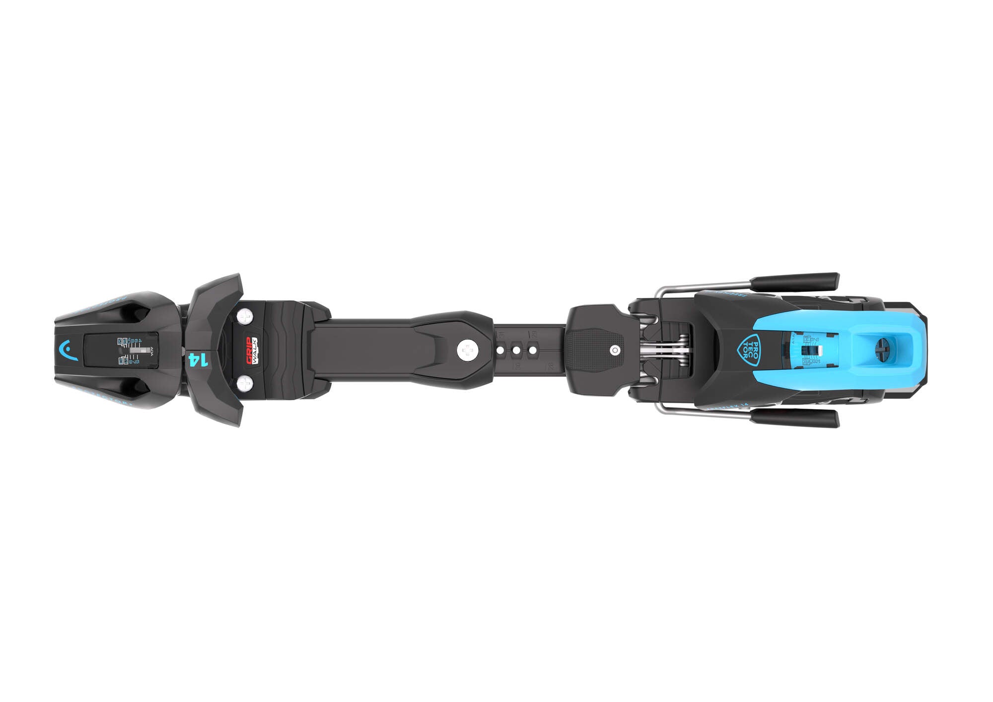 HEAD Protector+ Freeflex 14 GW Ski Bindings - 85 mm Matte Black/Speed Blue