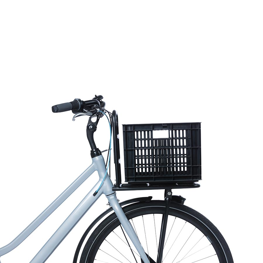Basil, Bicycle Crate L, Basket, MIK, Black