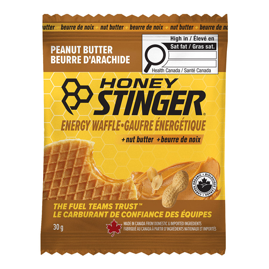 Honey Stinger, Nut Butter, Energy Waffles, Peanut Butter, 12pcs