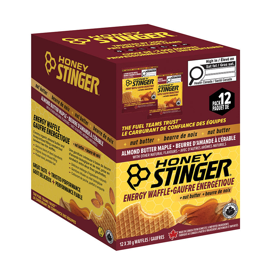 Honey Stinger, Nut Butter, Energy Waffles, Peanut Butter, 12pcs