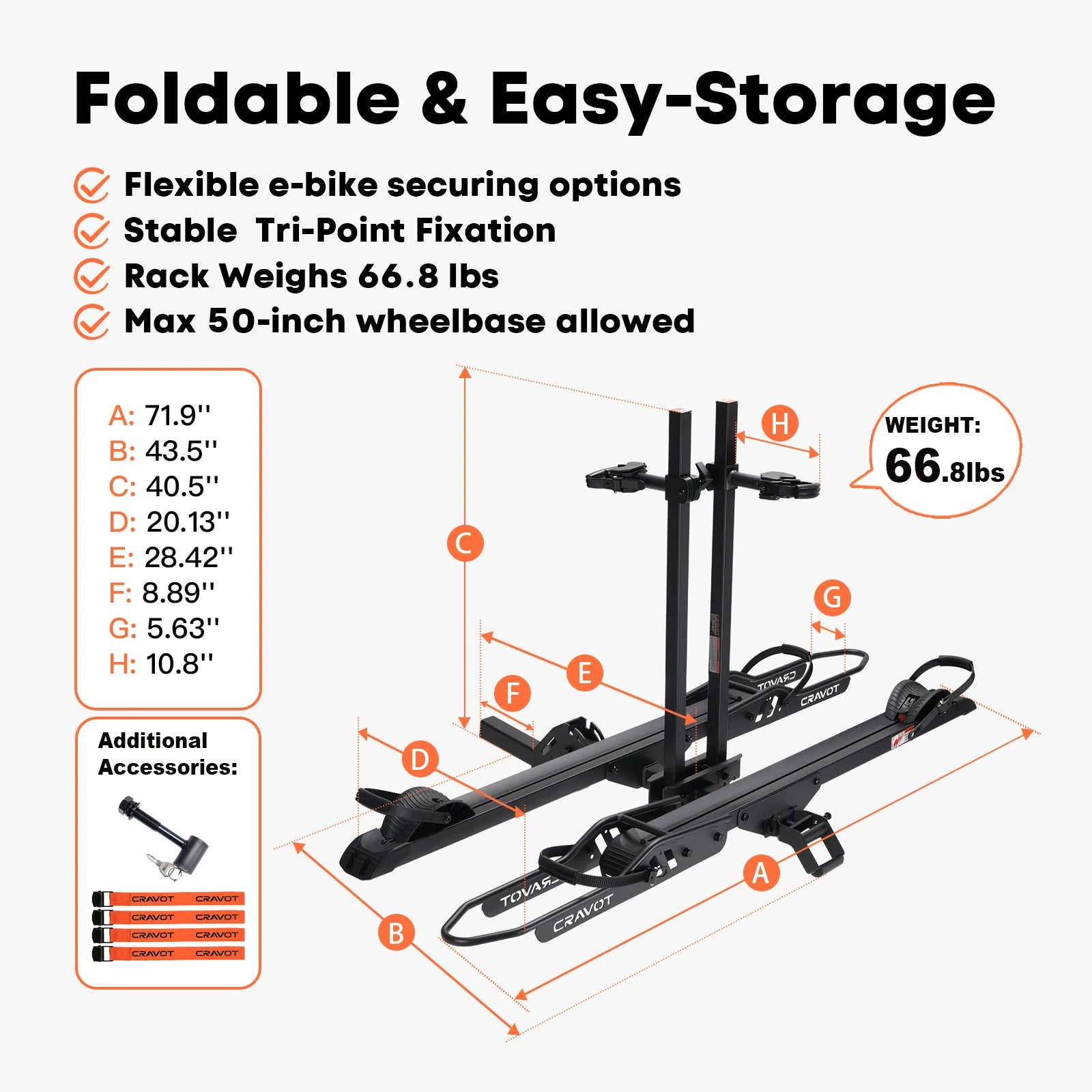 CyberRack E2 PLUS Hitch Bike Rack