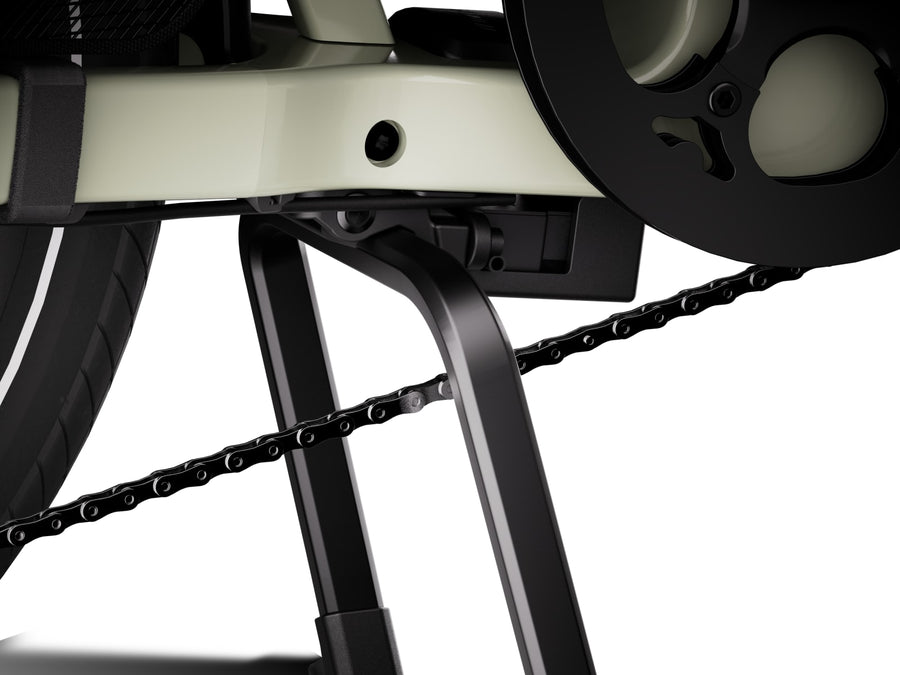E-lock, kickstand and alarm
