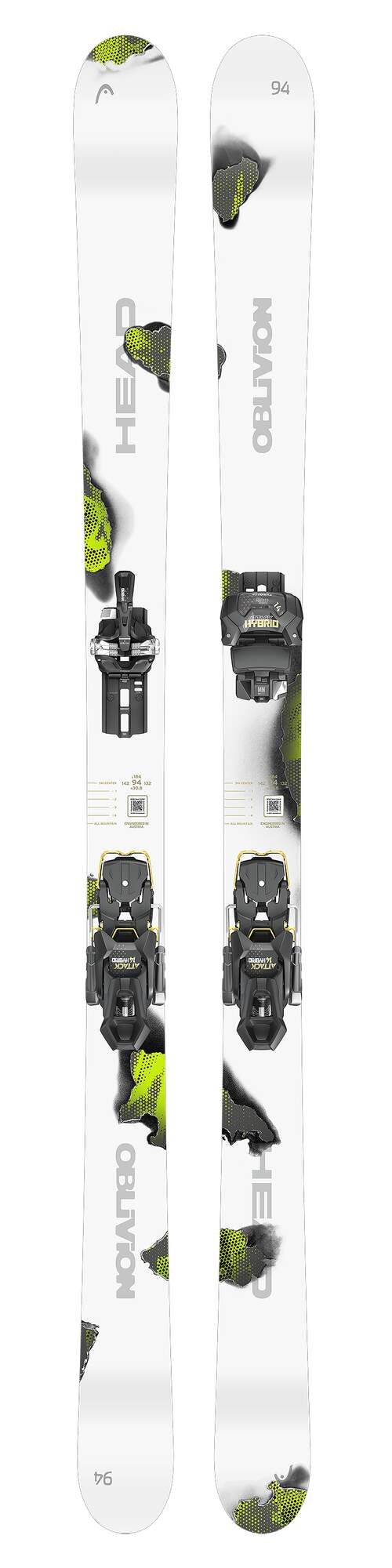 HEAD Oblivion 94 Twin Tip Skis + Attack 14 GW Bindings