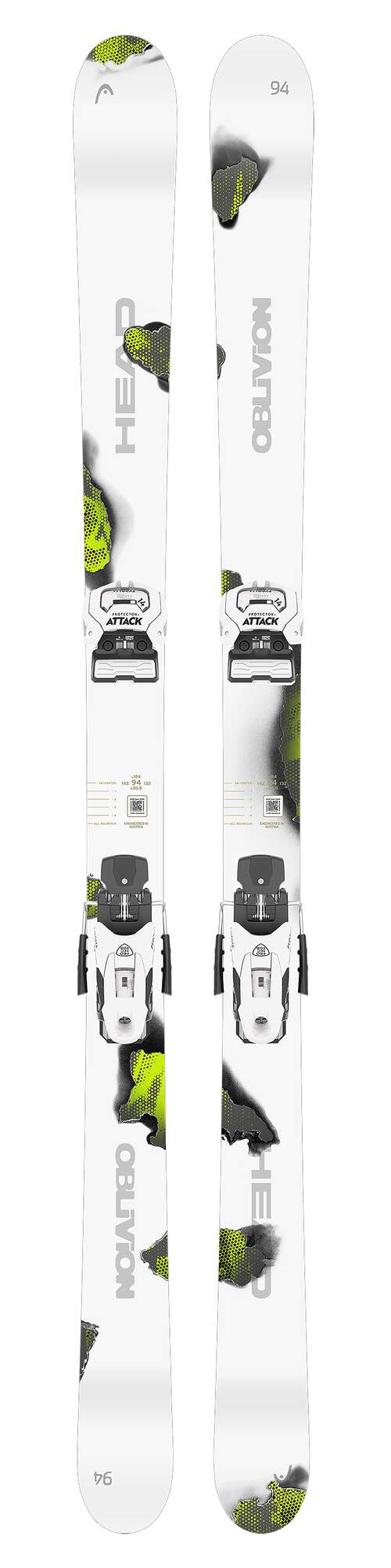 HEAD Oblivion 94 Twin Tip Skis + Attack 14 GW Bindings
