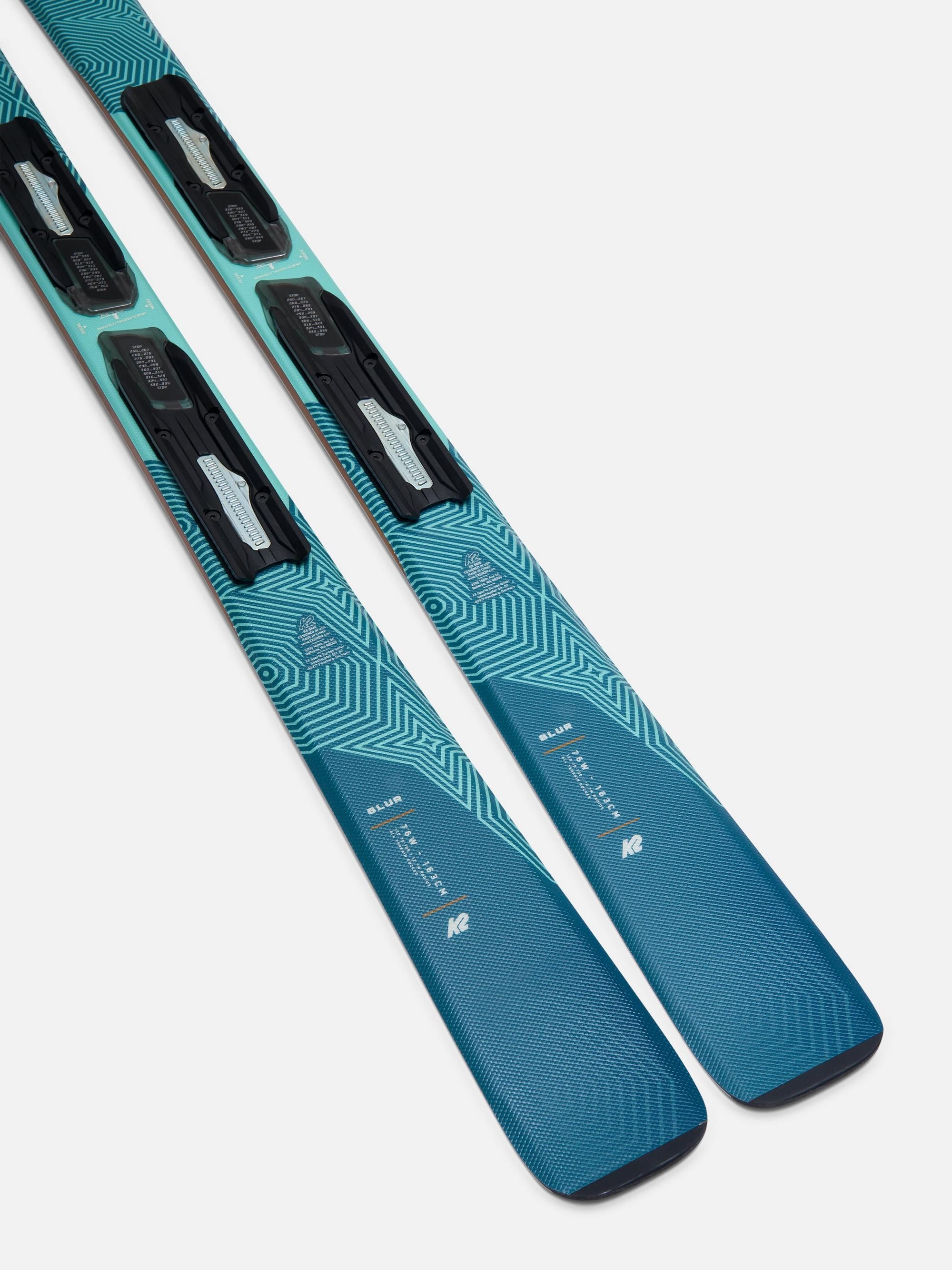 K2 Blur 76 W Women's Skis + M3 10 Compact Quikclik Bindings
